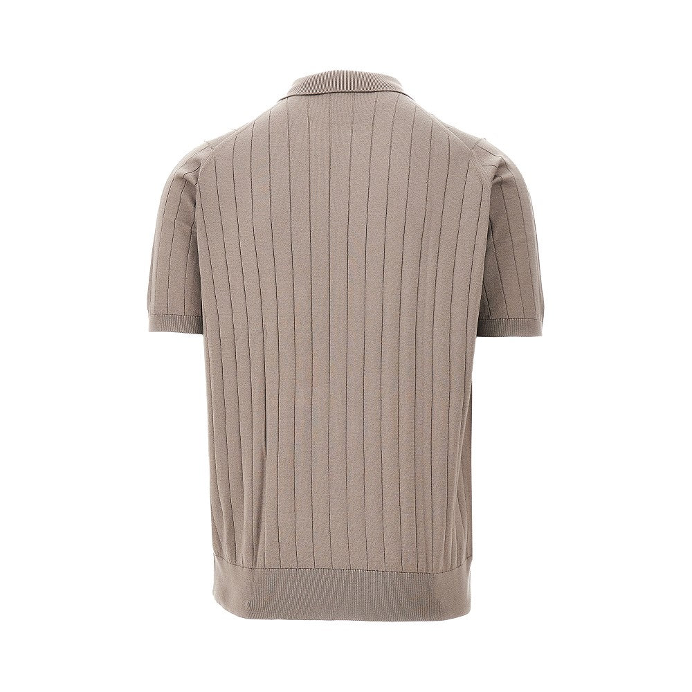 Polo 'Leeshaw' in maglia a coste