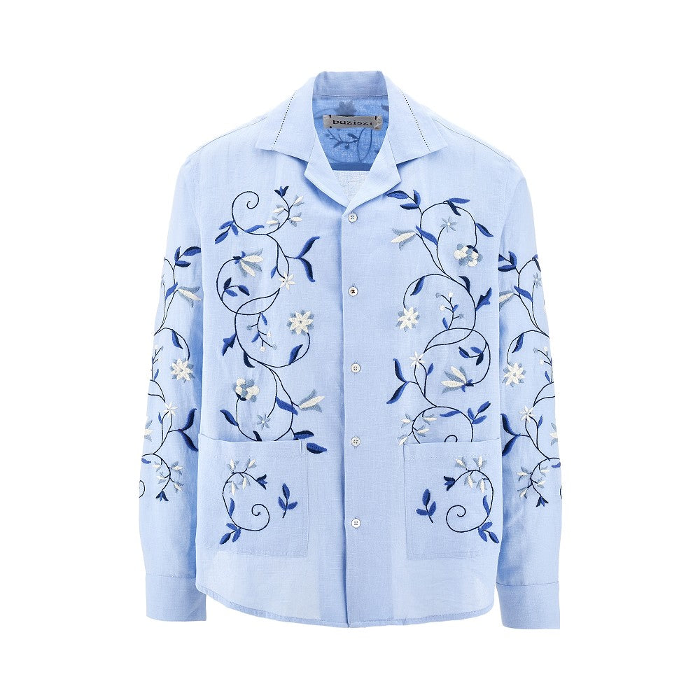 'Lotus' embroidered shirt