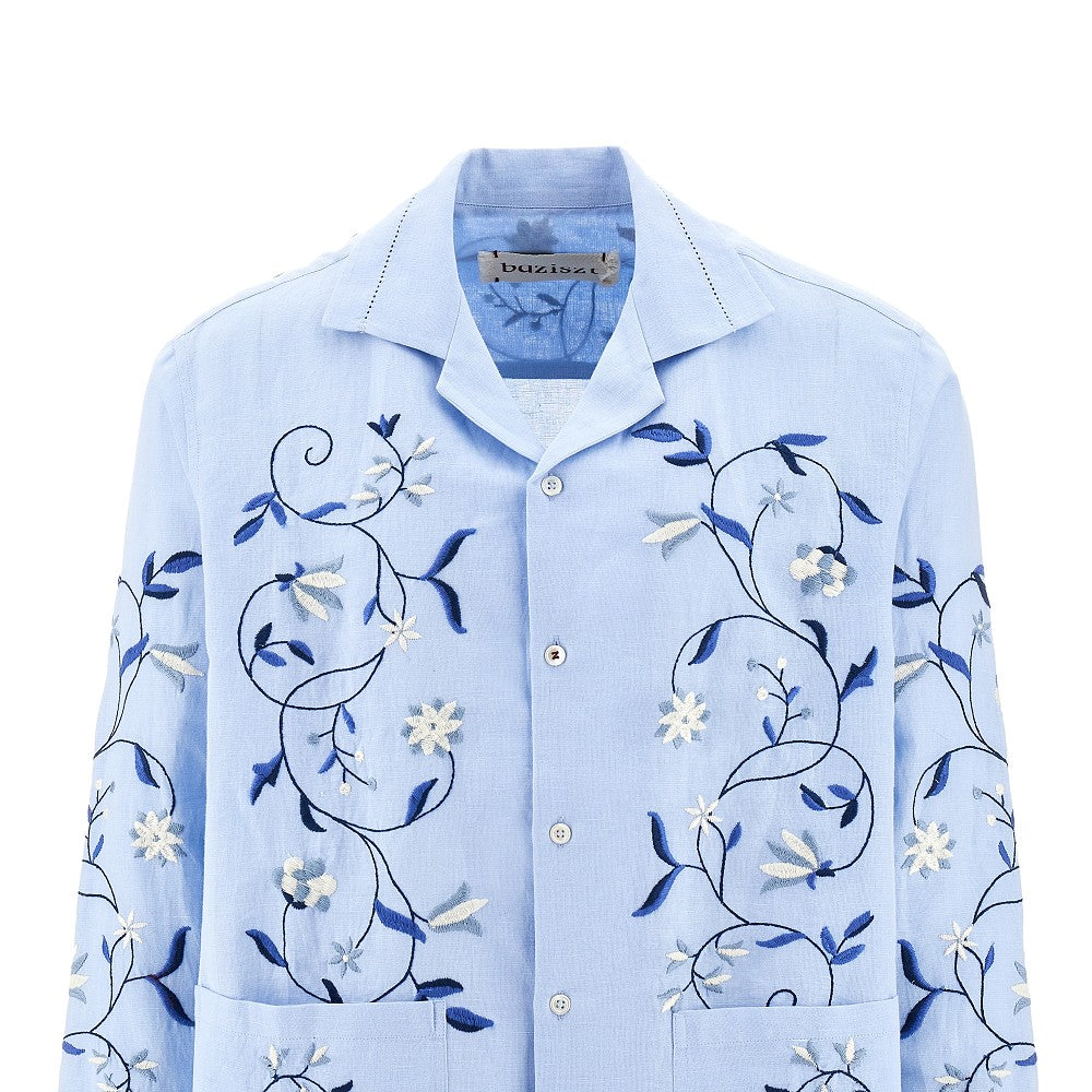 'Lotus' embroidered shirt