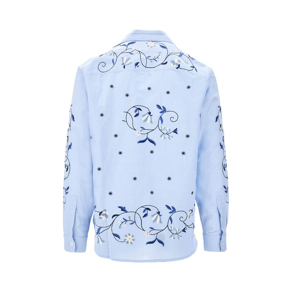 'Lotus' embroidered shirt