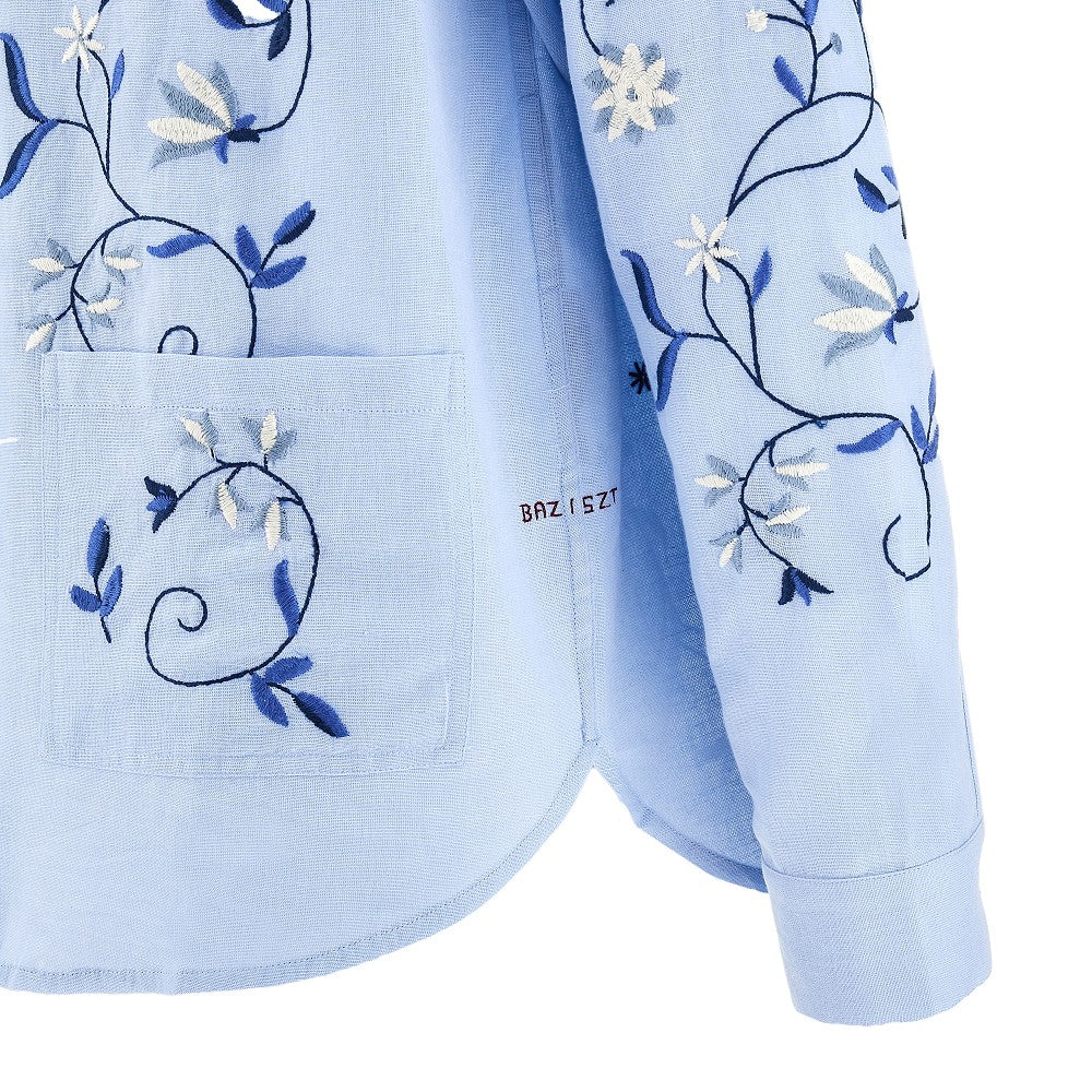 'Lotus' embroidered shirt