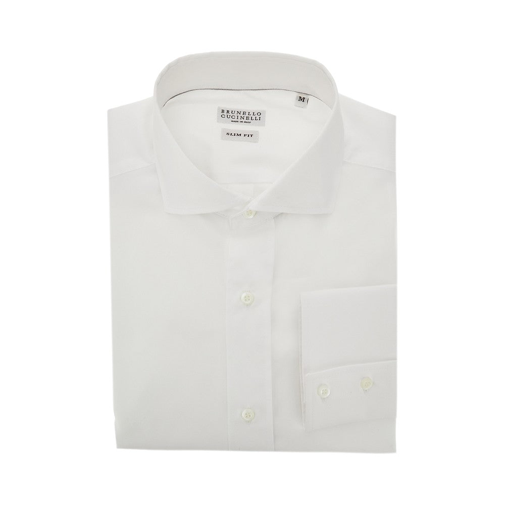 Camicia Slim Fit in twill di cotone