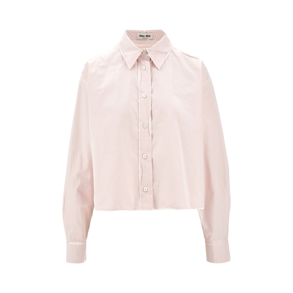 Raw-cut poplin shirt
