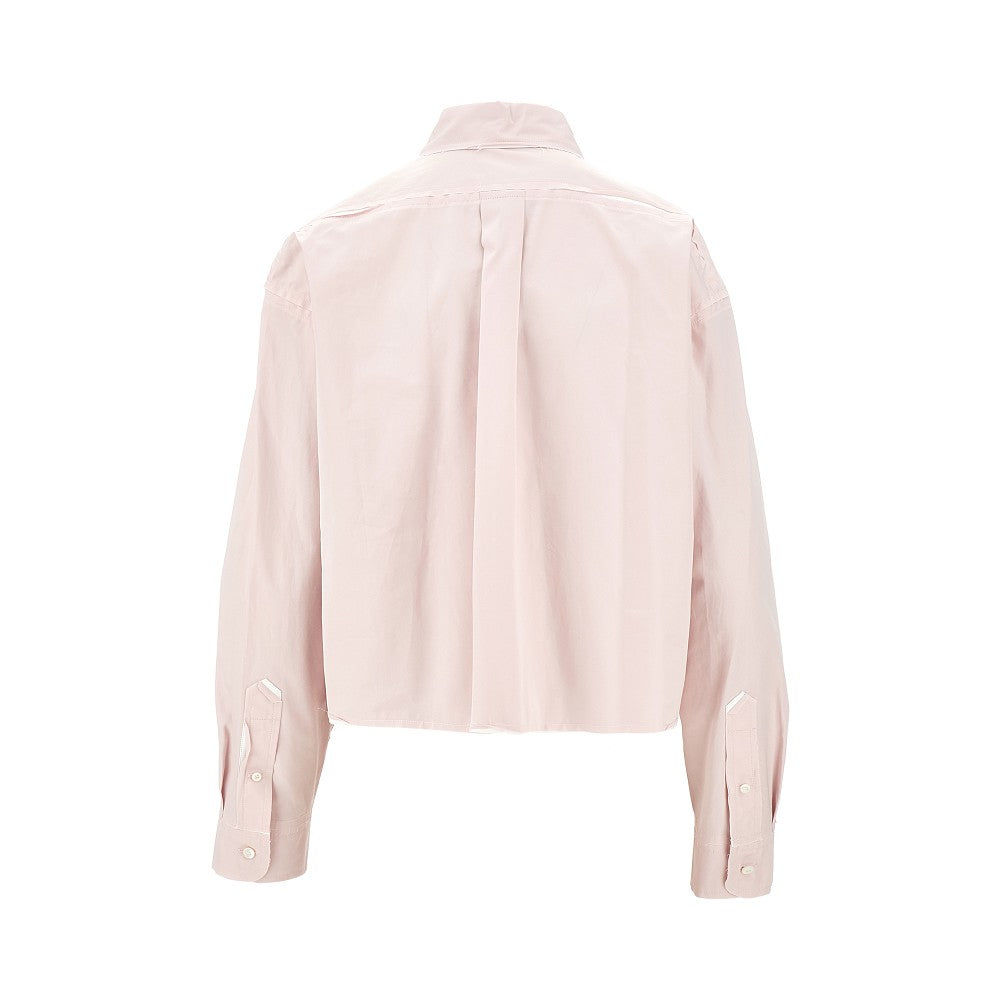 Raw-cut poplin shirt