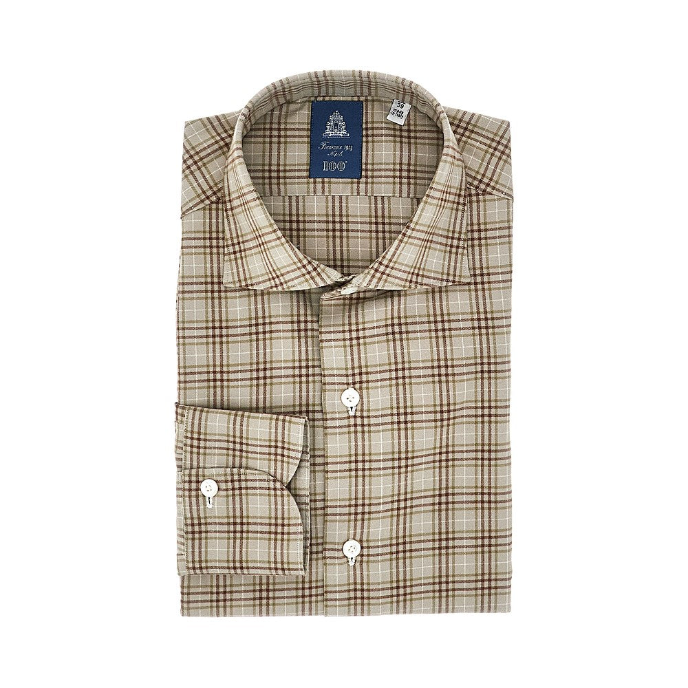 Camicia 'Milano' in twill a quadri