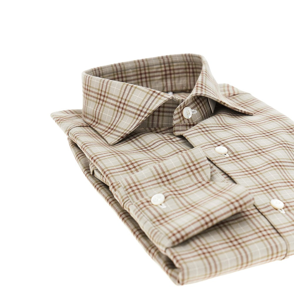 Camicia 'Milano' in twill a quadri