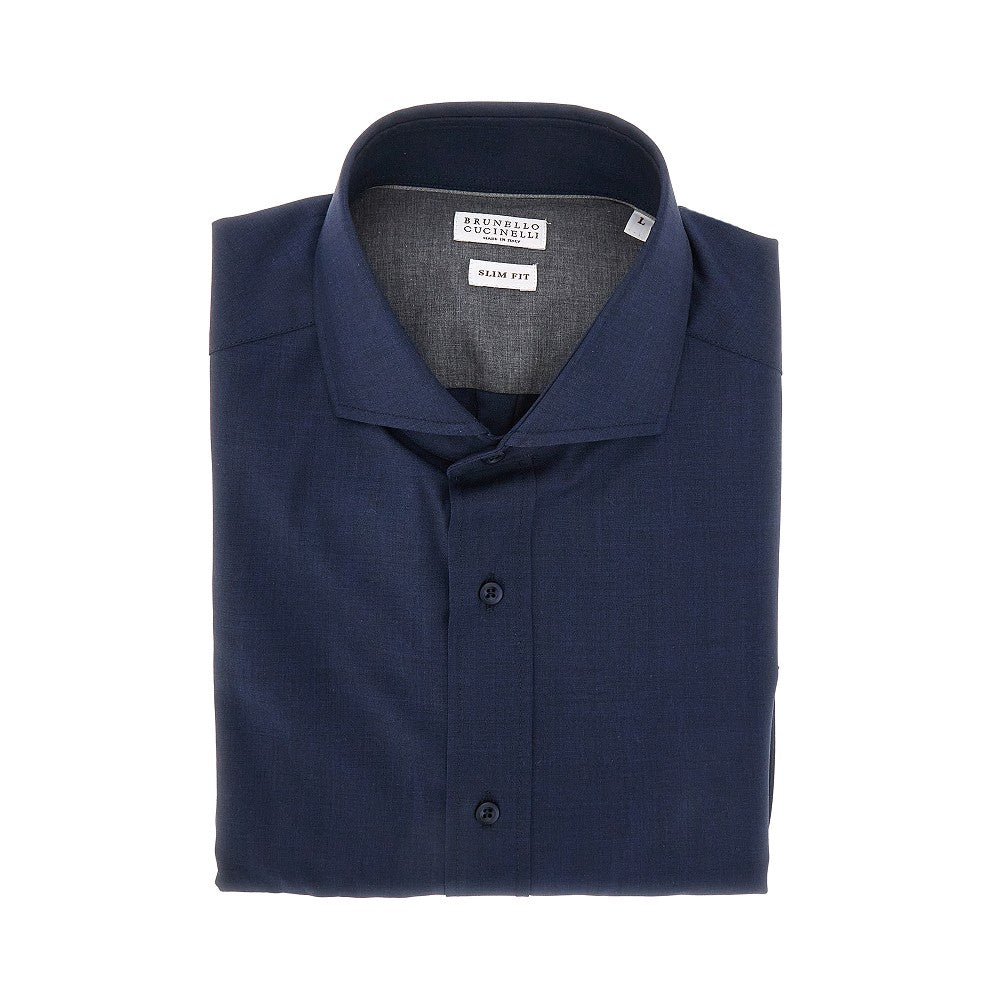 Virgin wool Slim Fit shirt