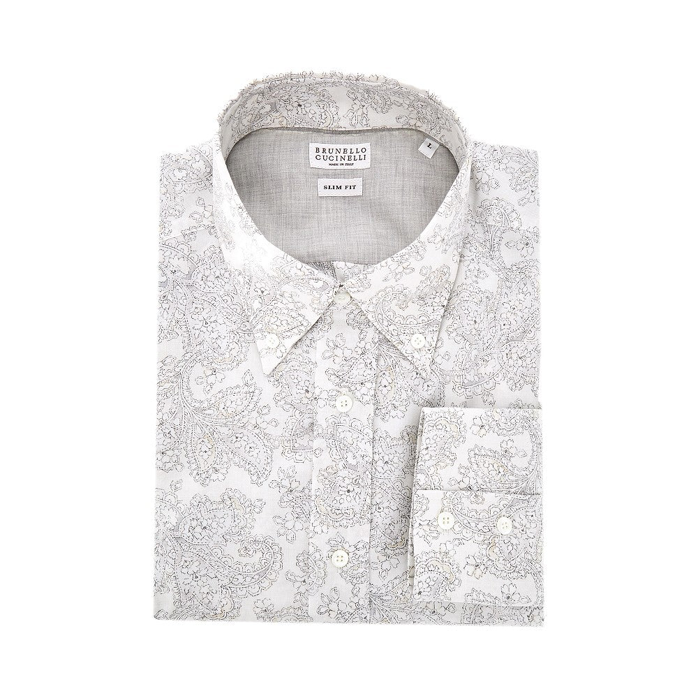Camicia Slim Fit in cotone Paisley