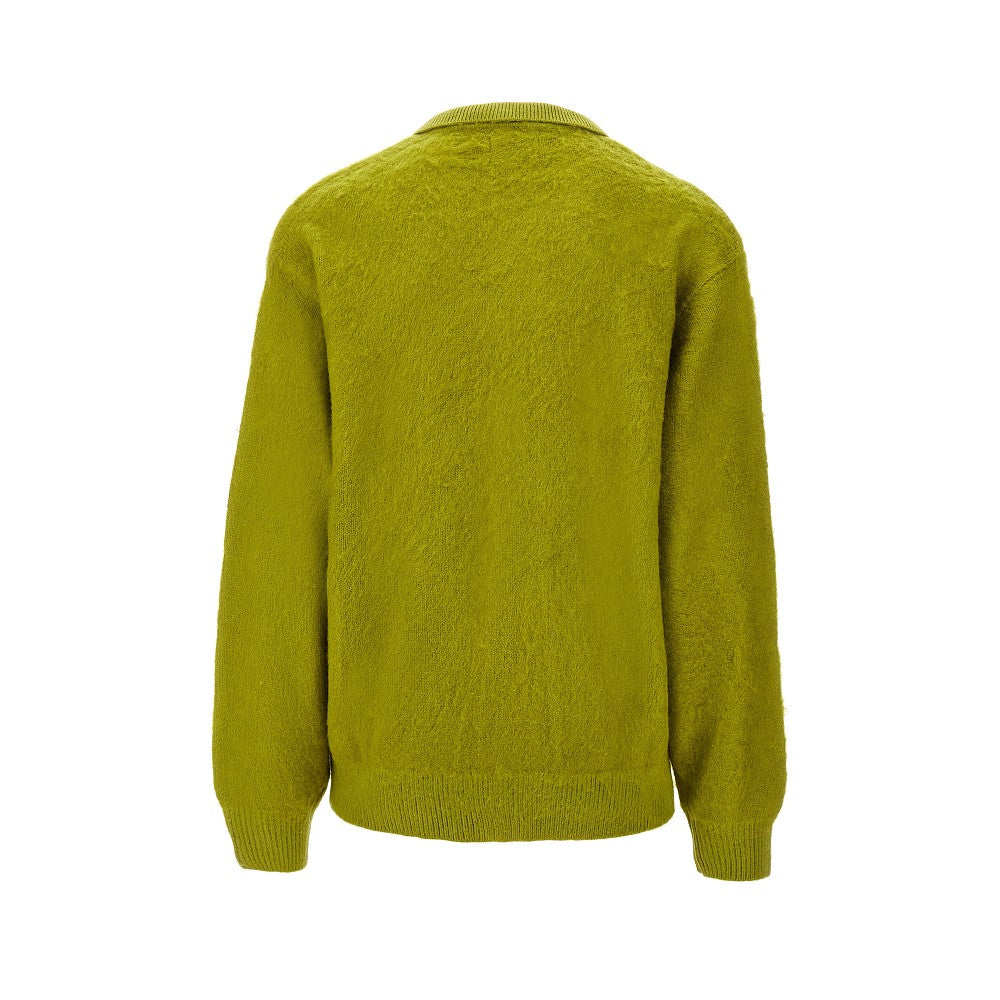 Mohair-like button up sweater