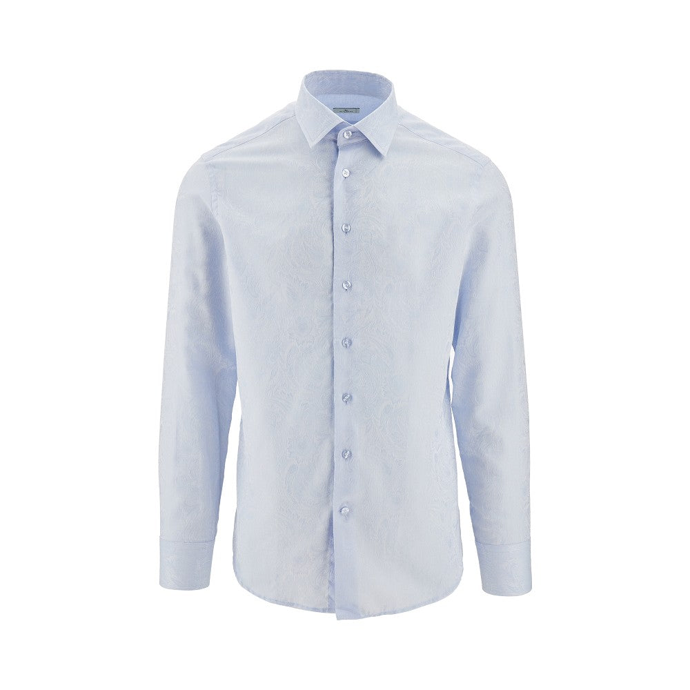 Paisley jacquard cotton shirt