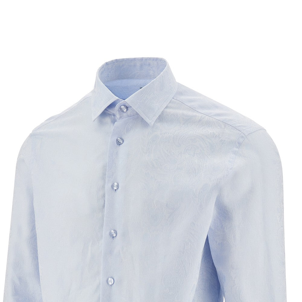 Paisley jacquard cotton shirt