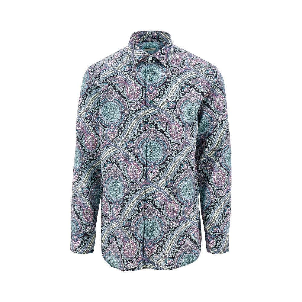 Camicia in cotone con motivo paisley