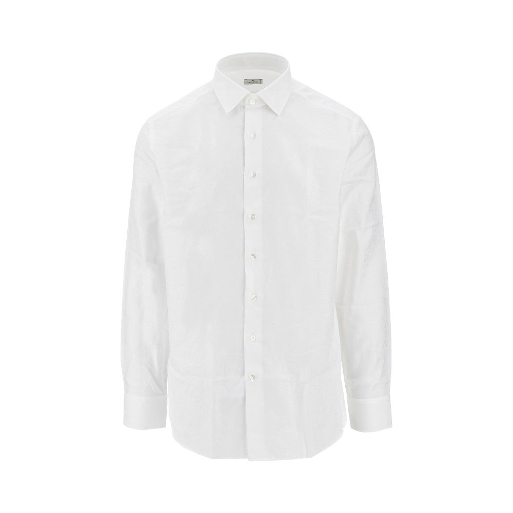 Camicia in cotone jacquard
