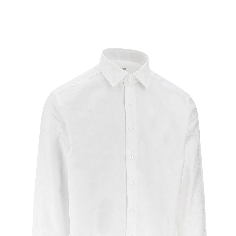 Camicia in cotone jacquard