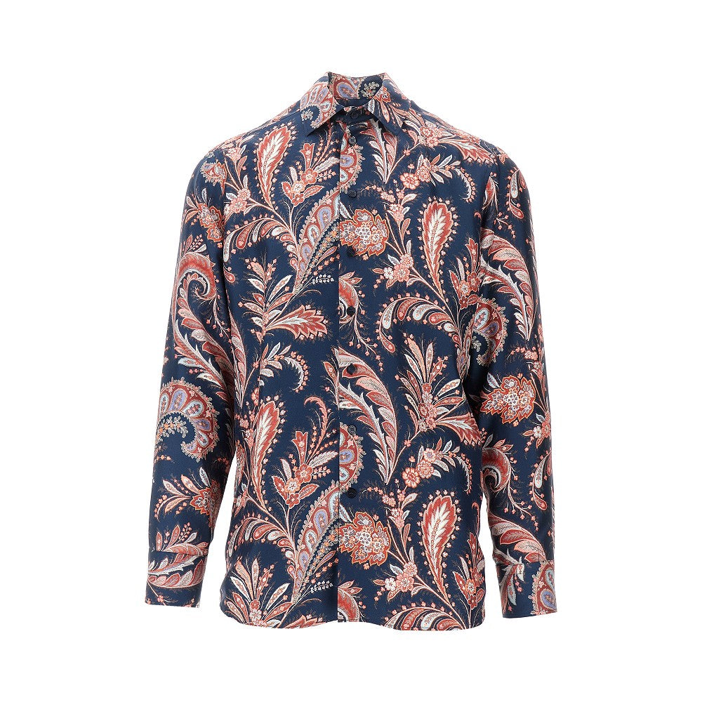 Paisley print silk shirt shirt