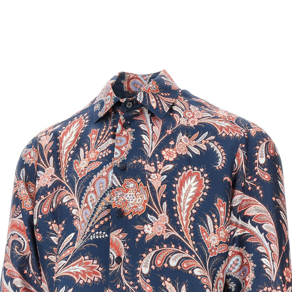 Paisley print silk shirt shirt