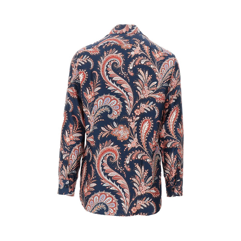 Paisley print silk shirt shirt