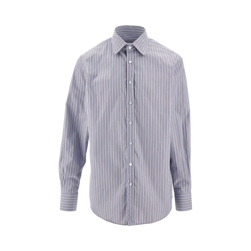 Striped jacquard cotton shirt