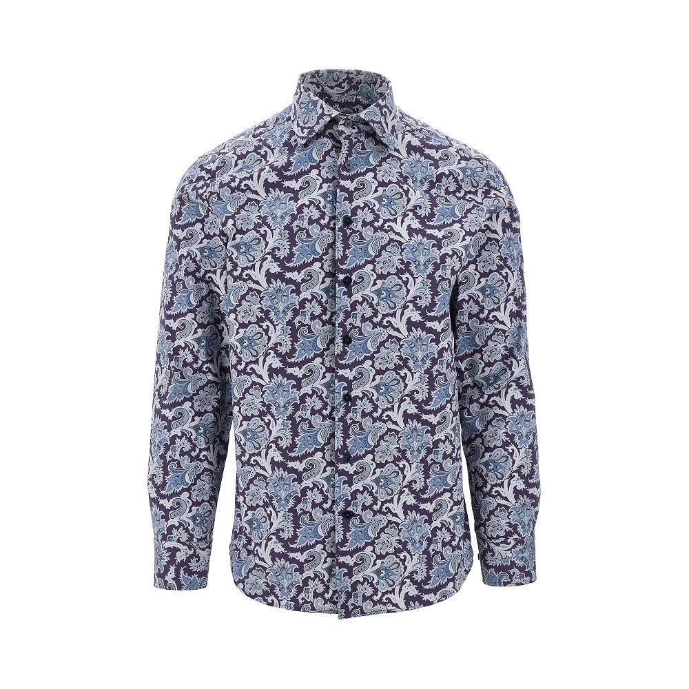Paisley stretch cotton shirt