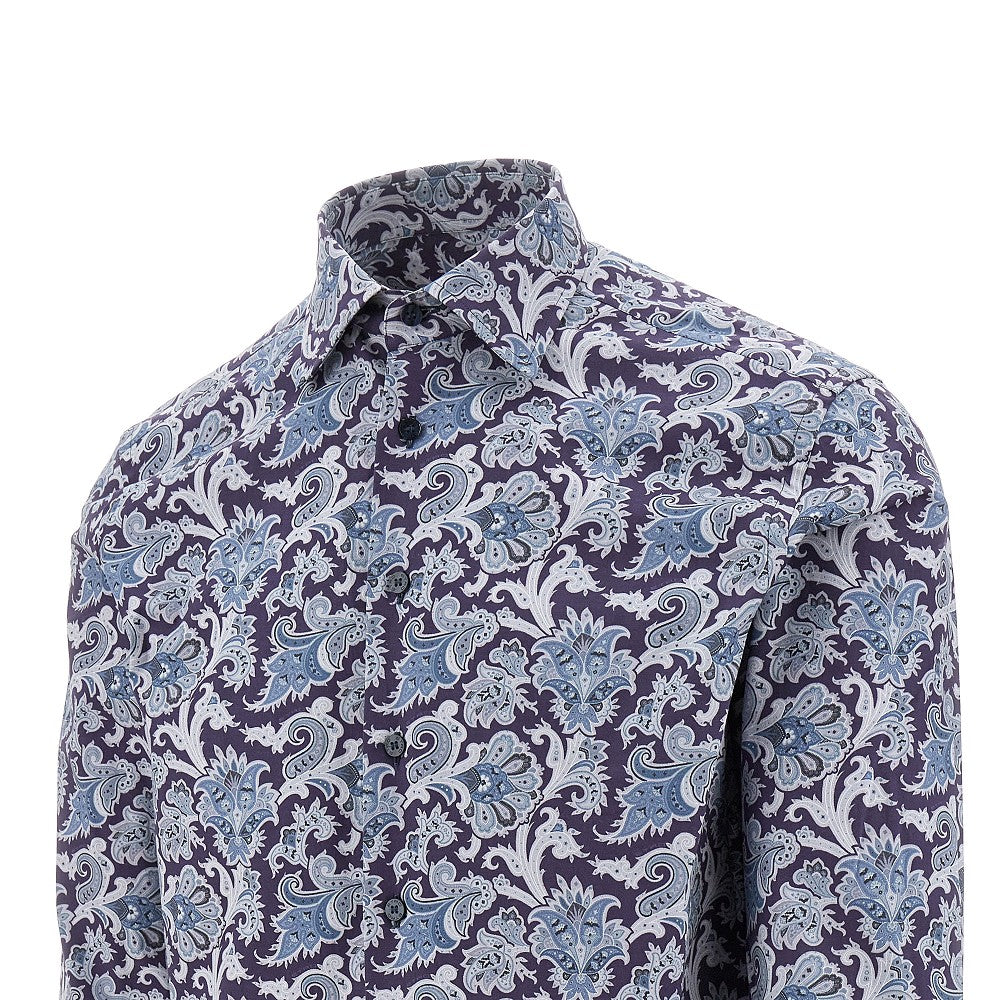 Paisley stretch cotton shirt