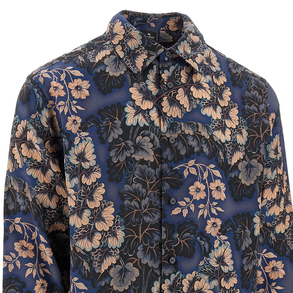 Camicia in seta floreale