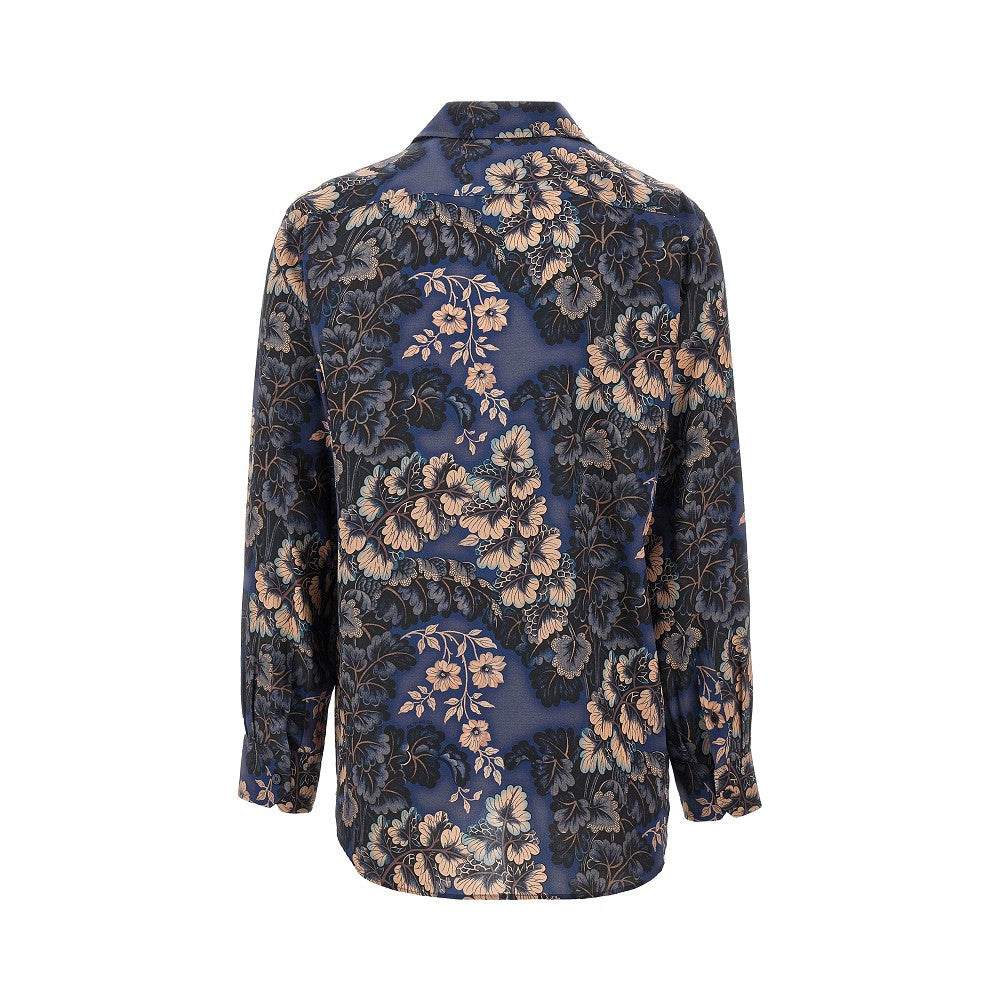 Camicia in seta floreale