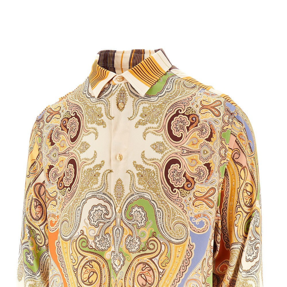 Camicia in viscosa Paisley