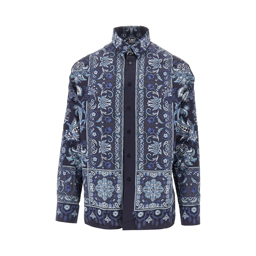 Floral print cotton shirt