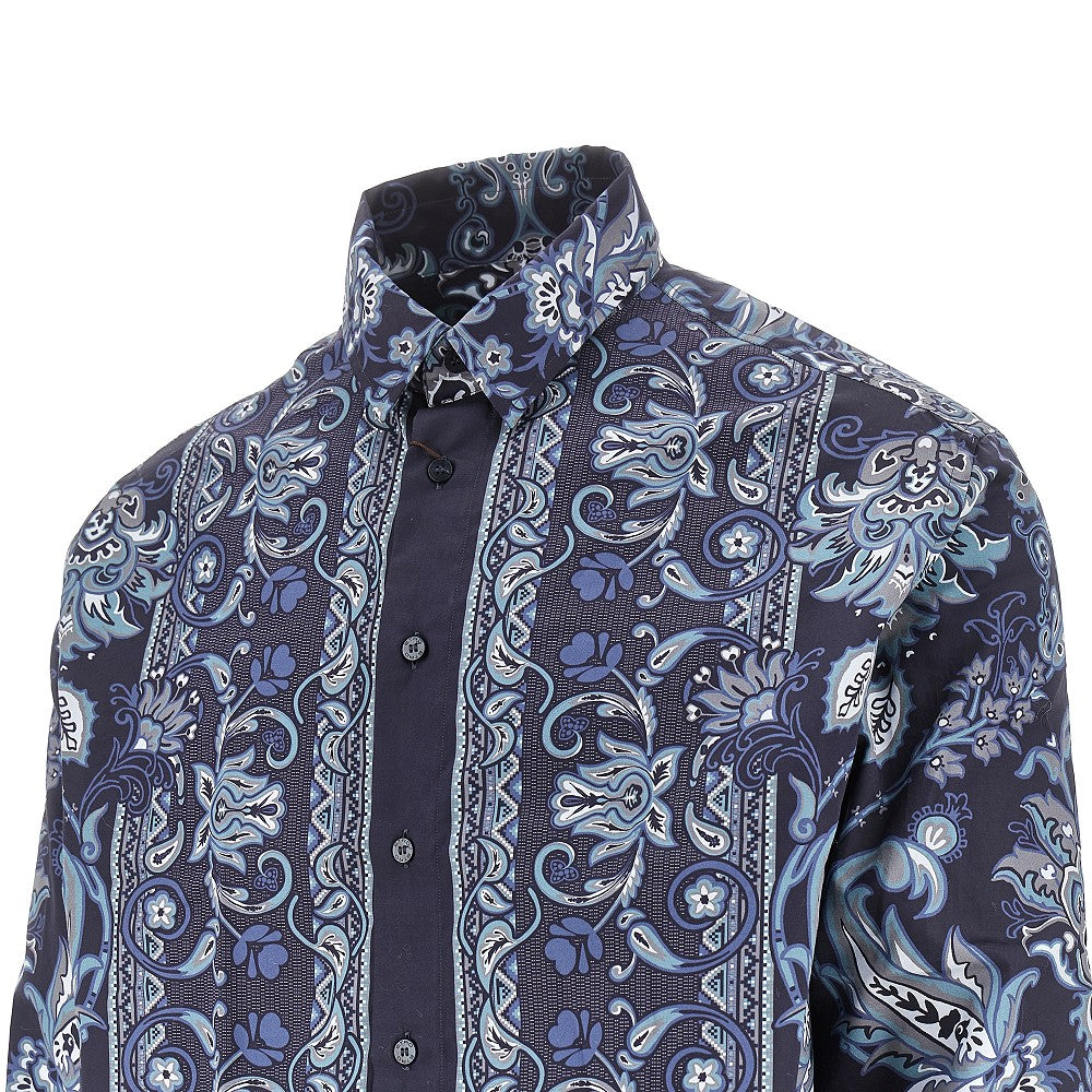 Floral print cotton shirt