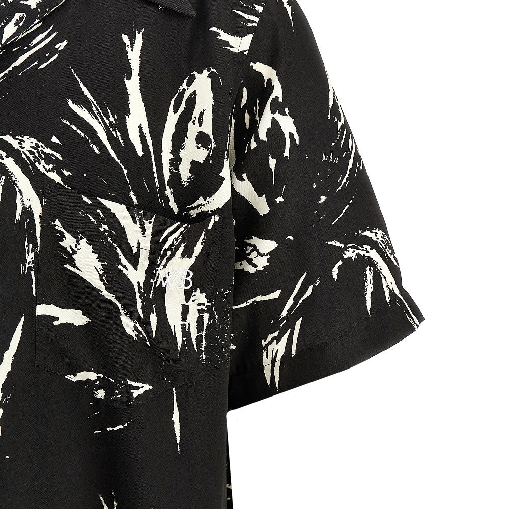'Highlife' twill bowling shirt