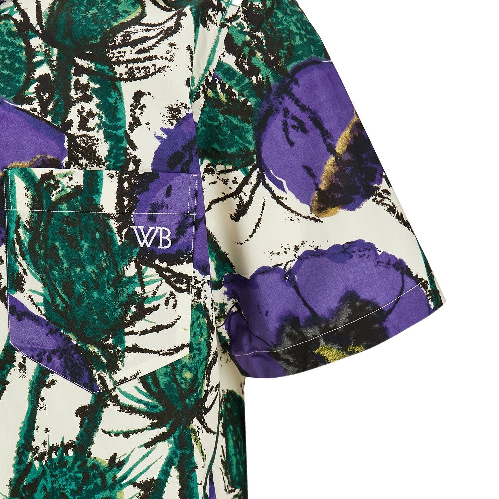 'Highlife' poplin bowling shirt