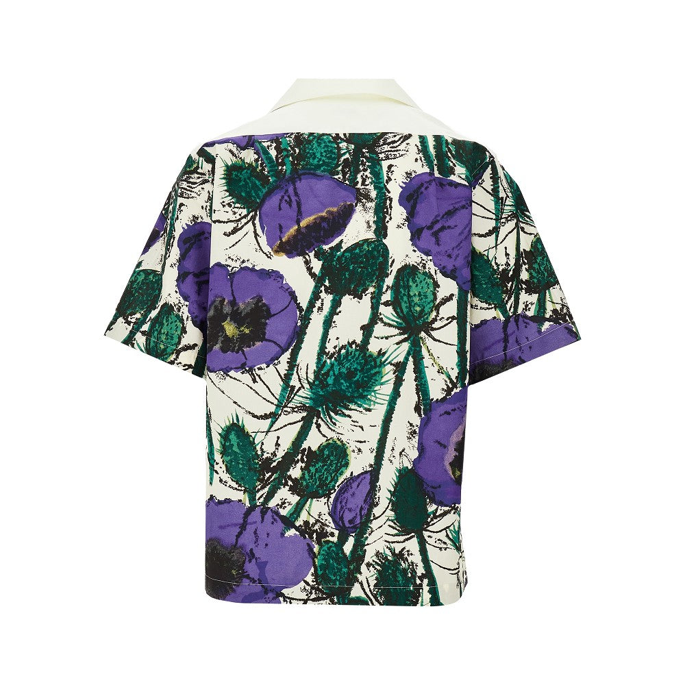 'Highlife' poplin bowling shirt