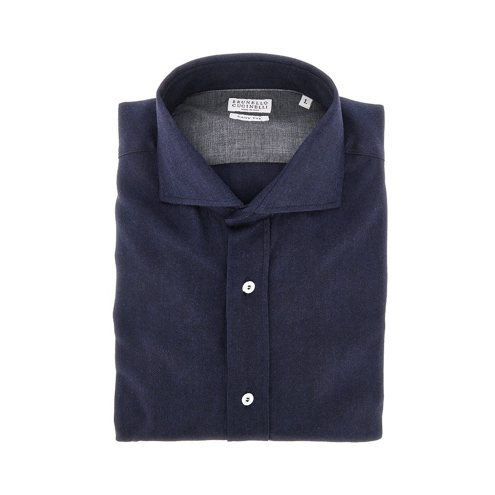 Lyocell and cotton-blend shirt