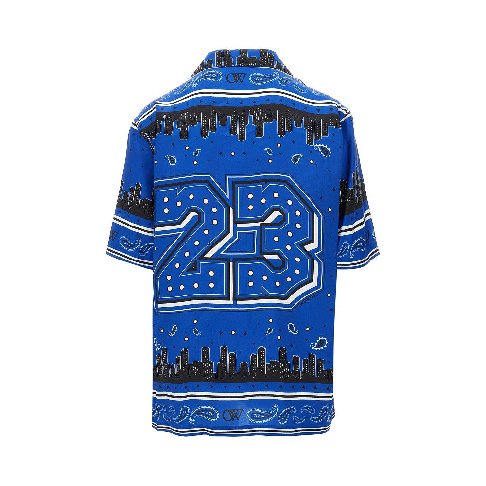 Camicia bowling in viscosa stampa Bandana