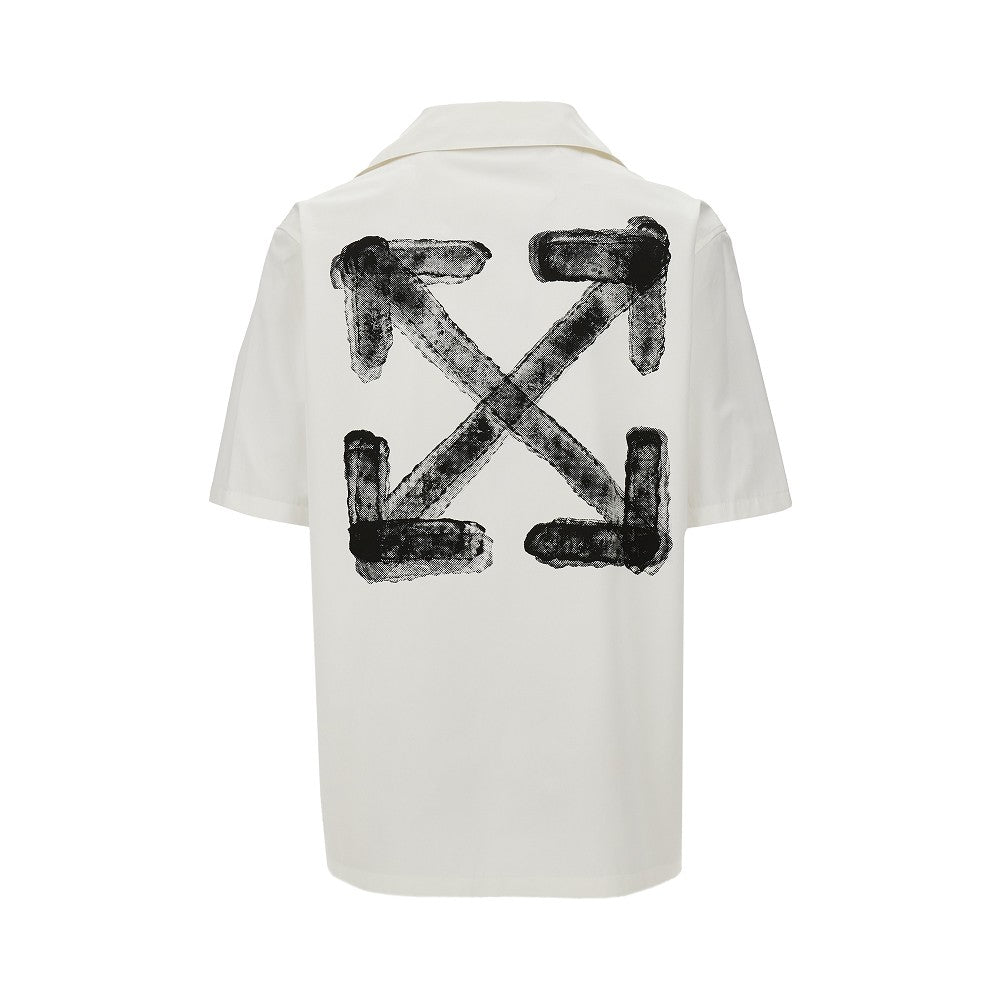 Spray Arrow print bowling shirt