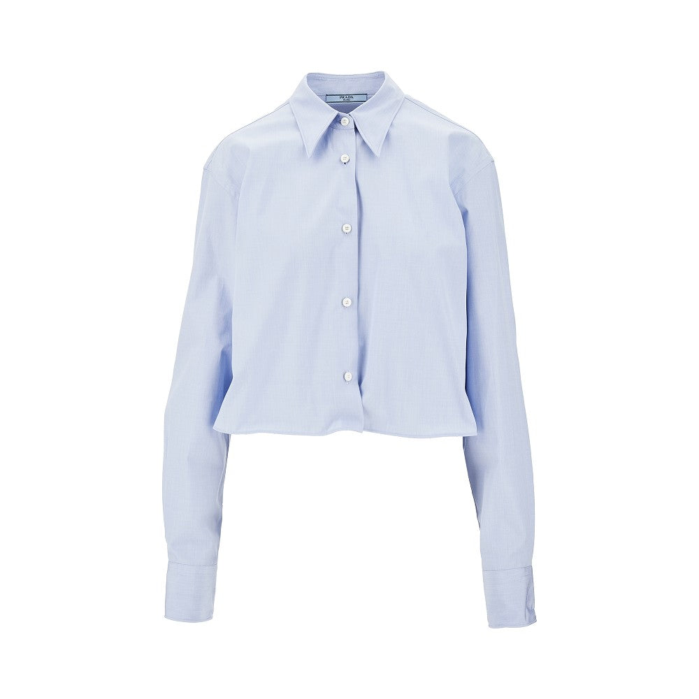 Fil-à-fil shirt with malleable hem