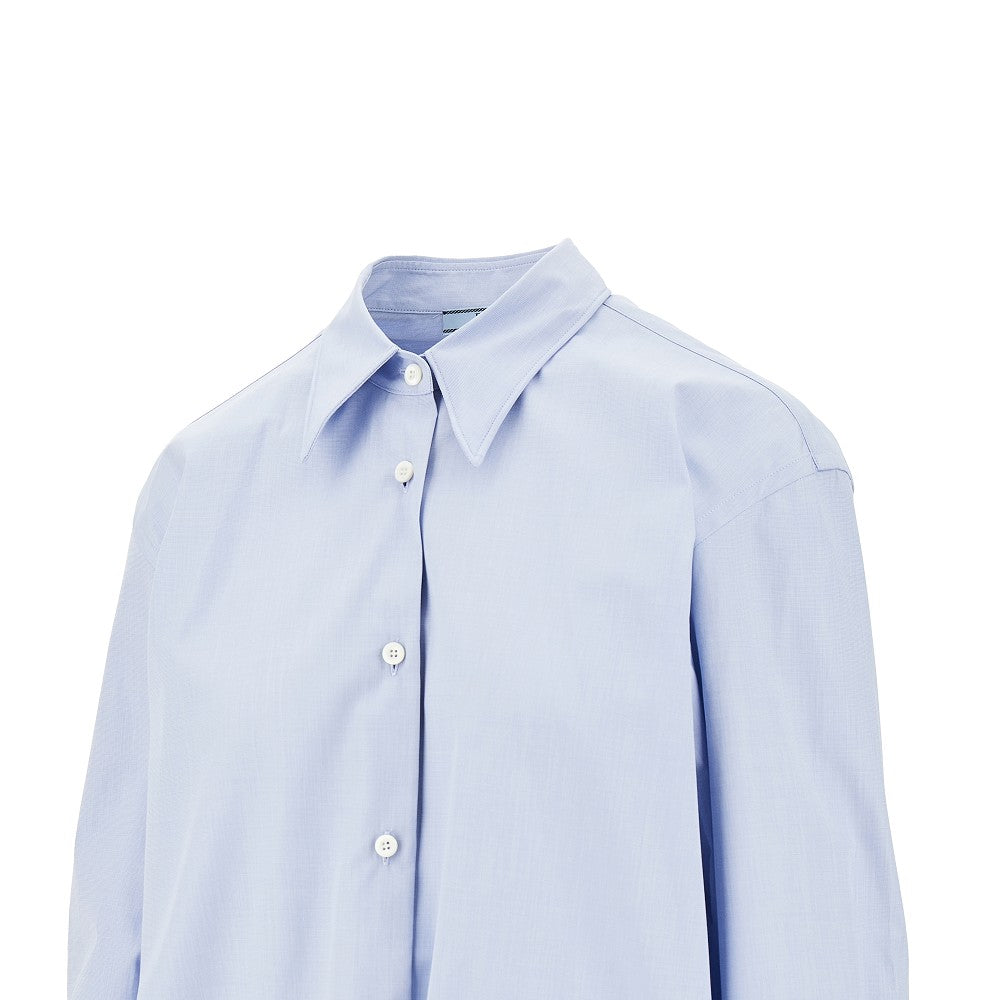Fil-à-fil shirt with malleable hem