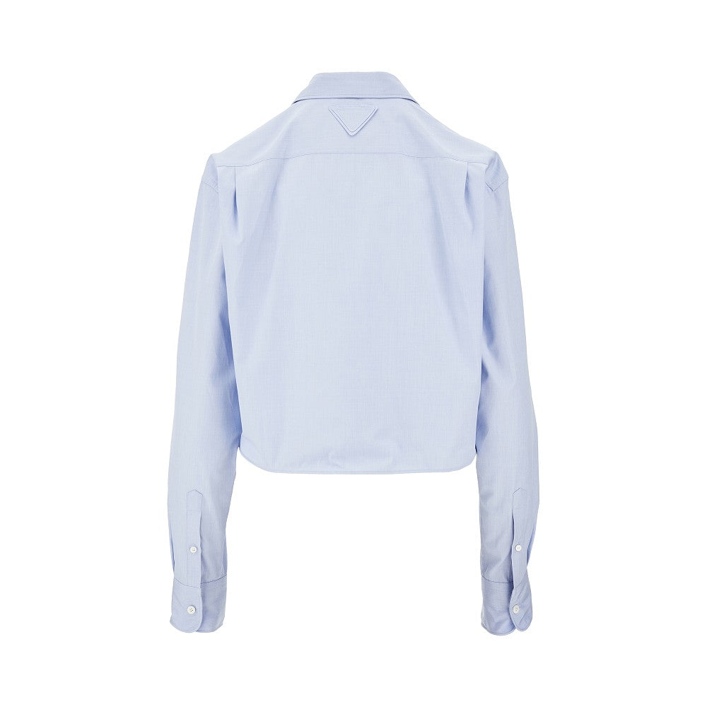 Fil-à-fil shirt with malleable hem