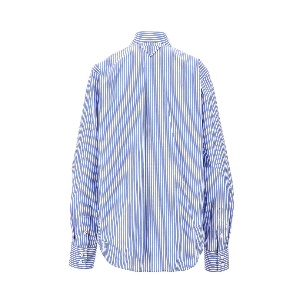 Striped shirt with crystals embroidery