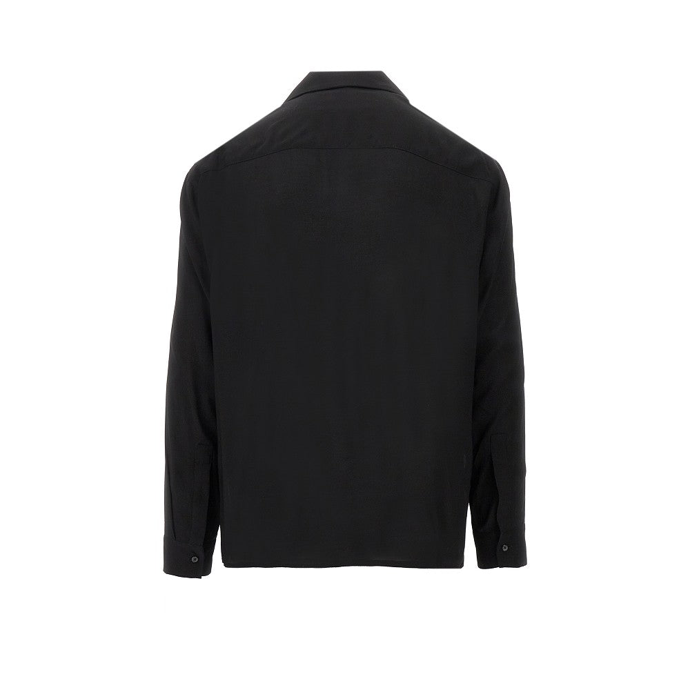 Hand-embroidered cotton shirt