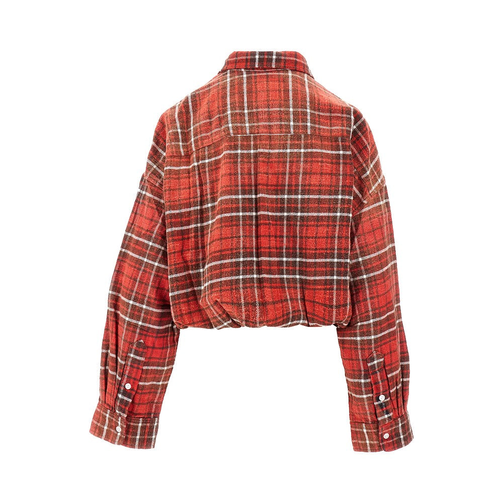Camicia Crossover Bubble in flanella