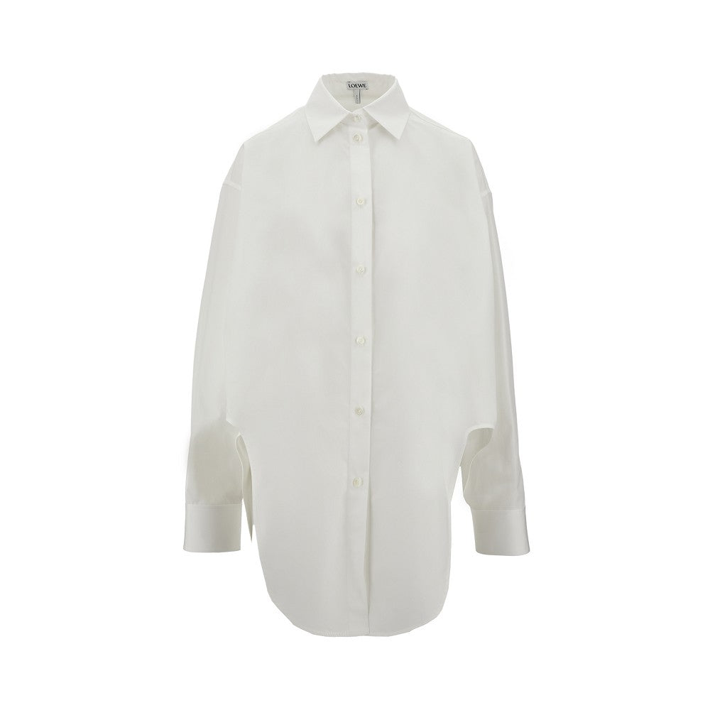 Camicia oversize con spacchi arrotondati
