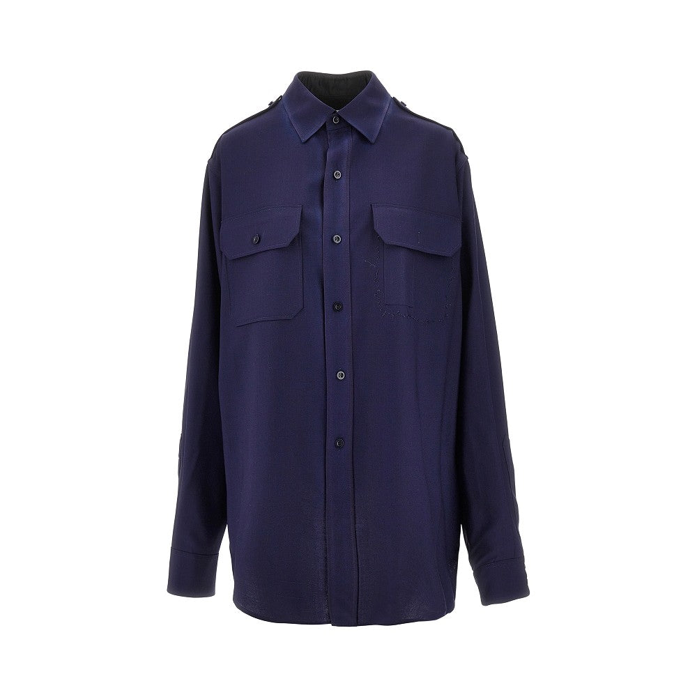 Camicia oversize in lana