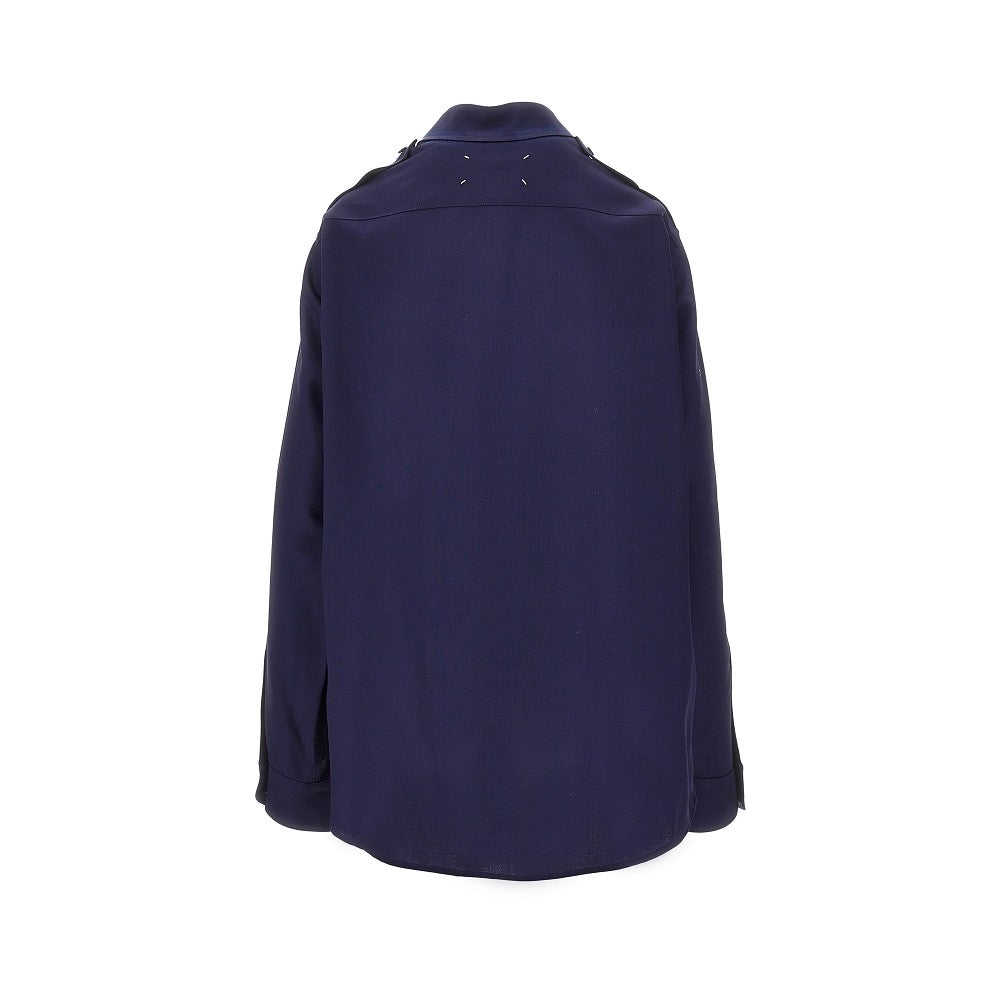 Camicia oversize in lana