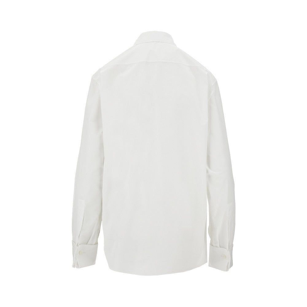 Draped poplin shirt