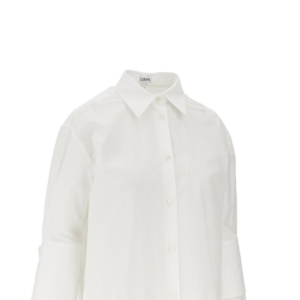 Poplin shirt with layered sleeves
