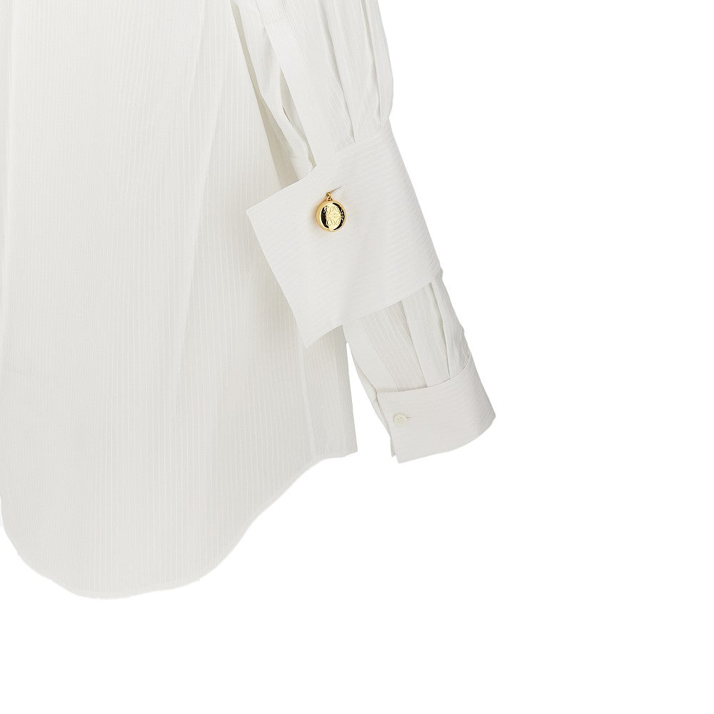 Poplin shirt with layered sleeves