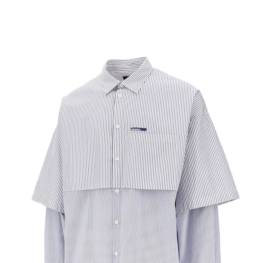 Camicia ibrida oversize in cotone