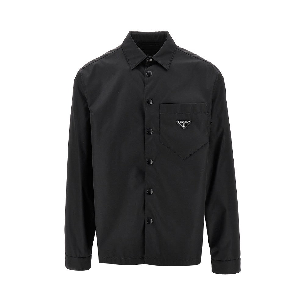 Camicia in Re-Nylon con logo triangolo