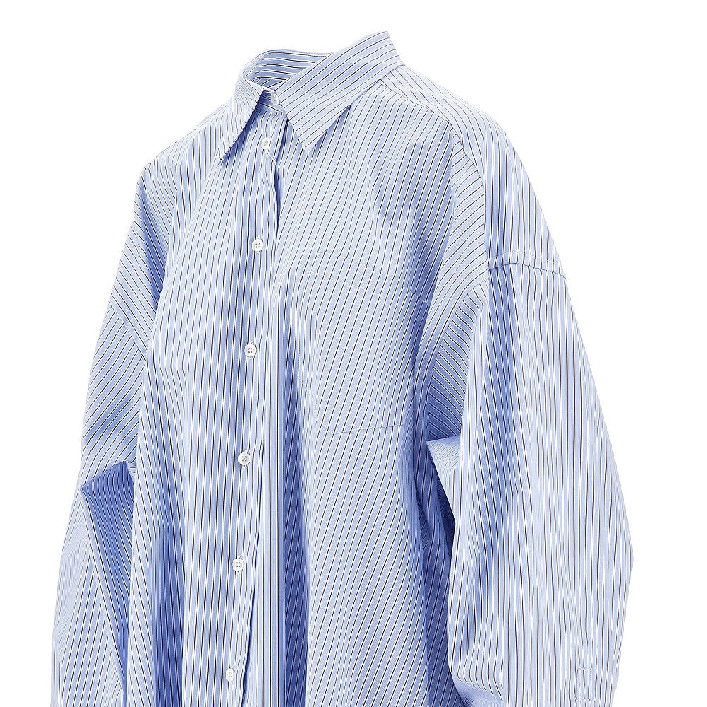 Abito camicia in popeline a righe